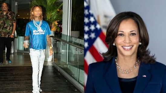 Rapper Swae Lee took the heat after urging followers to not vote for VP Kamala Harris(@SwaeLee/X,@VP/X)