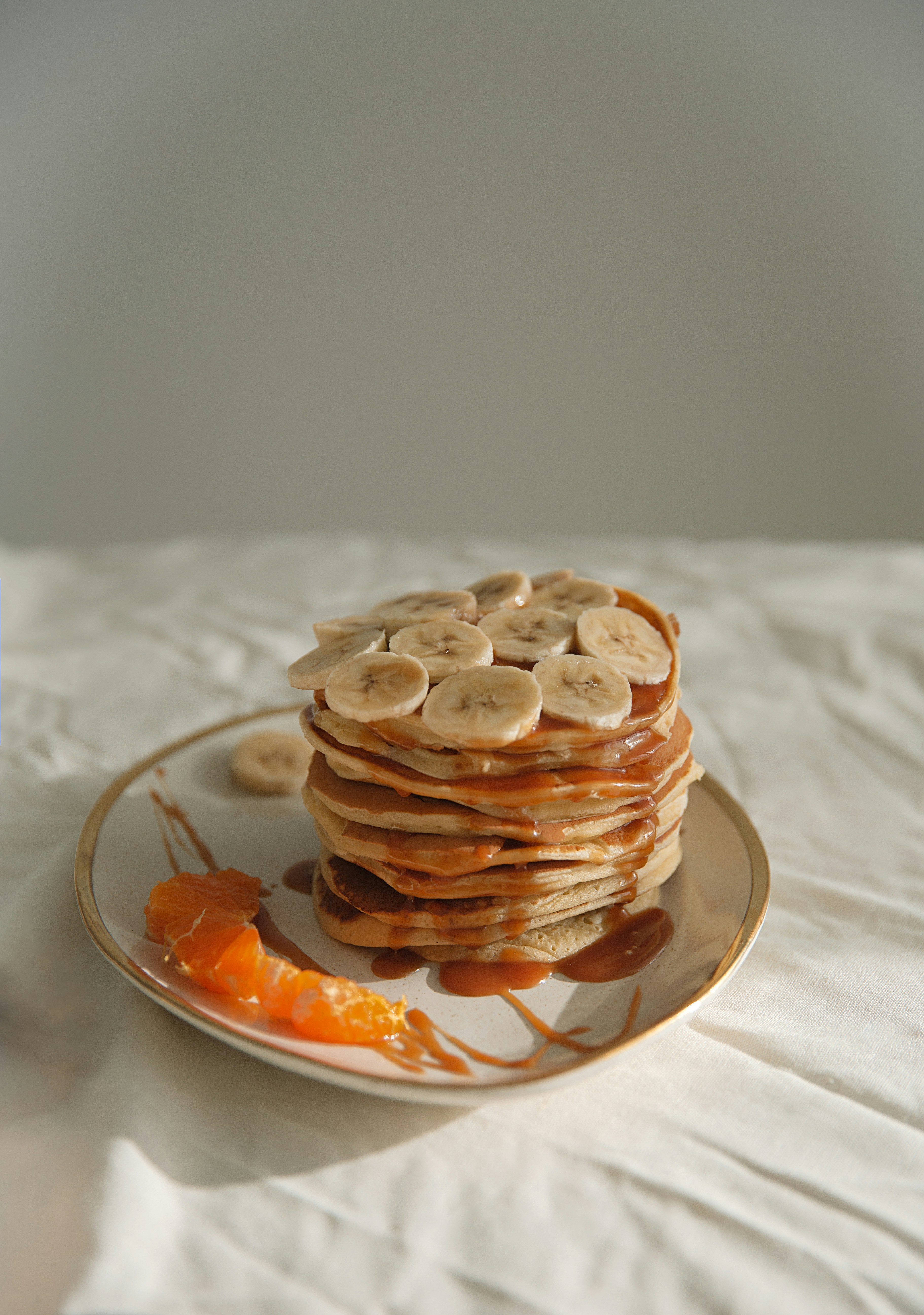  Fluffy banana pancakes burst with sweet, natural flavour in every bite.