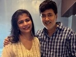 Chinmayi Sripaada and Rahul Ravindran with their twins, who turned two in June. Chinmayi Sripaada and Rahul Ravindran with their twins, who turned two in June.