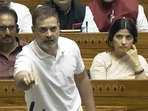 Leader of Opposition in Lok Sabha and Congress MP Rahul Gandhi speaks in the House.