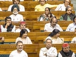 Leader of Opposition in the Lok Sabha, Rahul Gandhi, and other leaders during the Monsoon session of Parliament. 