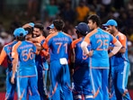 India's Suryakumar Yadav with teammates celebrates India's Suryakumar Yadav with teammates celebrates