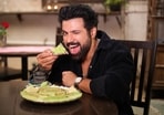 Actor Rithvikk Dhanjani enjoying an avocado-based meal Actor Rithvikk Dhanjani enjoying an avocado-based meal