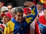 Venezuelan President and presidential candidate Nicolas Maduro reacts following the presidential election results in Caracas on July 29, 2024.(AFP) Venezuelan President and presidential candidate Nicolas Maduro reacts following the presidential election results in Caracas on July 29, 2024.(AFP)