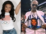 US Olympian Simone Biles shared the Sunday Snoop Dogg moment (right) on her Instagram Stories. (Instagram / @simonebiles) US Olympian Simone Biles shared the Sunday Snoop Dogg moment (right) on her Instagram Stories. (Instagram / @simonebiles)