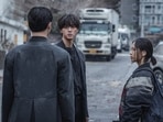 Song Kang, Lee Do Hyun and Go Min Si in Sweet Home Season 3. Song Kang, Lee Do Hyun and Go Min Si in Sweet Home Season 3.
