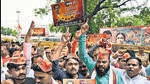 Mumbai, India - July 30, 2024: Maratha Kranti Thok Morcha workers staged a protest outside Shiv Sena (UBT) party chief Uddhav Thackeray's residence, Matoshree, in the Bandra area of Mumbai. They demanded that the Shiv Sena (UBT) party support the Maratha reservation. Mumbai, India, July 30, 2024. (Photo by Raju Shinde/ Hindustan Times) (Hindustan Times) Mumbai, India - July 30, 2024: Maratha Kranti Thok Morcha workers staged a protest outside Shiv Sena (UBT) party chief Uddhav Thackeray's residence, Matoshree, in the Bandra area of Mumbai. They demanded that the Shiv Sena (UBT) party support the Maratha reservation. Mumbai, India, July 30, 2024. (Photo by Raju Shinde/ Hindustan Times) (Hindustan Times)