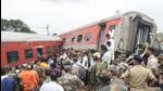Preliminary probe suggests the passenger train collided with the derailed goods train near Barabamboo, around 80km from Jamshedpur, on Tuesday. (PTI) Preliminary probe suggests the passenger train collided with the derailed goods train near Barabamboo, around 80km from Jamshedpur, on Tuesday. (PTI)