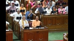 UP CM Yogi Adityanath during second day of the Monsoon session at UP assembly in Lucknow (HT ) UP CM Yogi Adityanath during second day of the Monsoon session at UP assembly in Lucknow (HT )
