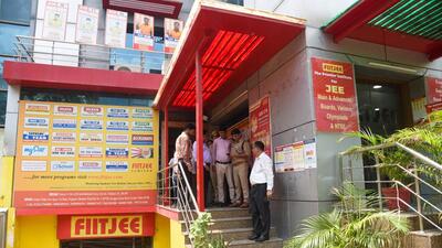 A representative of “Career Launcher”, the institute that sealed in Sector 62, Noida, on Tuesday said the registration certificate was due to be received by the centre. (Sunil Ghosh) A representative of “Career Launcher”, the institute that sealed in Sector 62, Noida, on Tuesday said the registration certificate was due to be received by the centre. (Sunil Ghosh)