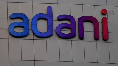 The logo of the Adani Group is seen on the facade of its Corporate House on the outskirts of Ahmedabad, India, January 27, 2023. (Amit Dave/reuters)