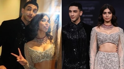 Khushi Kapoor and Vedang Raina made their ramp debut at India Couture Week 2024 (Photos: X) Khushi Kapoor and Vedang Raina made their ramp debut at India Couture Week 2024 (Photos: X)