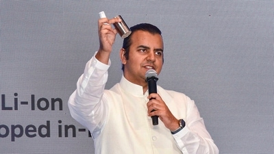 Ola Electric IPO: Ola Electric CMD Bhavish Aggarwal addresses the media during the announcement of the company's forthcoming initial public offering (IPO), in Mumbai. (PTI) Ola Electric IPO: Ola Electric CMD Bhavish Aggarwal addresses the media during the announcement of the company's forthcoming initial public offering (IPO), in Mumbai. (PTI)