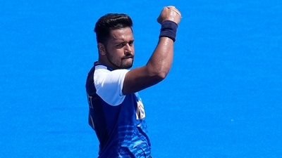 Skipper Harmanpreet Singh once again led from the front and scored two goals for India as they outclassed Ireland in the Pool B match. (AP) Skipper Harmanpreet Singh once again led from the front and scored two goals for India as they outclassed Ireland in the Pool B match. (AP)