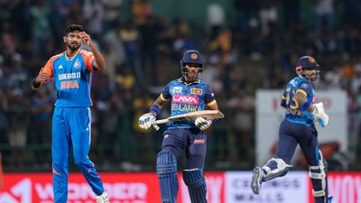 Sri Lanka openrs Kusal Mendis and Pathum Nissanka that they suffered no collapse in the powerplay unlike what the Indians managed. The pair put an opening partnership of 58 runs.&nbsp; (AP)