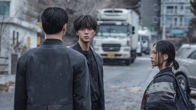 Song Kang, Lee Do Hyun and Go Min Si in Sweet Home Season 3. (Netflix) Song Kang, Lee Do Hyun and Go Min Si in Sweet Home Season 3. (Netflix)