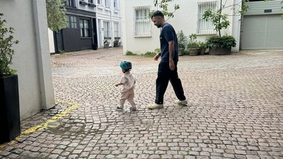 Sonam Kapoor shared a series of pictures of her husband and son together. She wrote, "Anand, witnessing you as a father to our precious Vayu has been the most profound joy." 