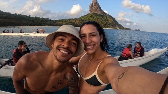 Brazilian swimmer Ana Carolina Vieira was sent home from the Paris Olympics after she snuck out of the athletes' village with her boyfriend and fellow teammate Gabriel Santos (Instagram/ Ana Vieira)