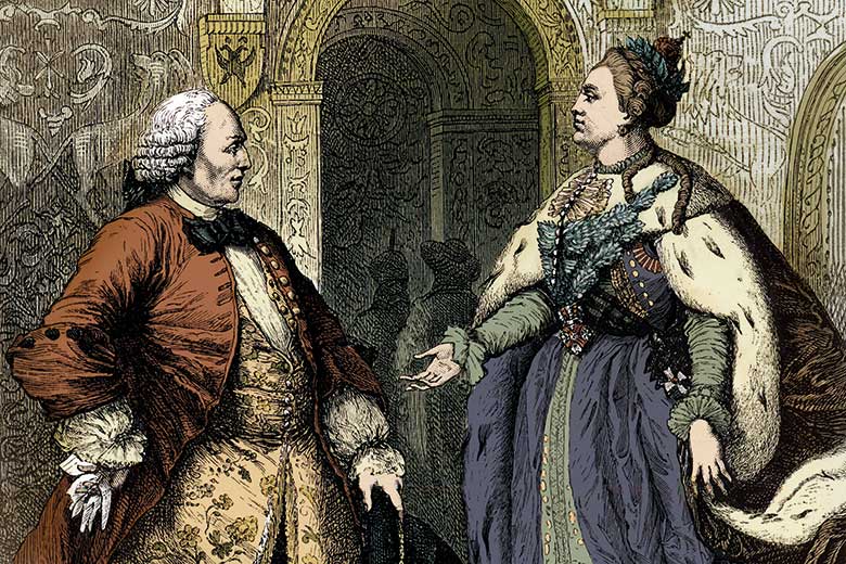 Voltaire and Queen Catherine struck a friendship. 