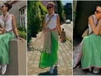 Taapsee Pannu wowed at the 2024 Paris Olympics with a modern saree look, swapping a blouse for a chic white waistcoat. Taapsee Pannu wowed at the 2024 Paris Olympics with a modern saree look, swapping a blouse for a chic white waistcoat.
