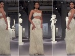 Sobhita Dhulipala's graceful presence and exquisite outfit perfectly showcased Rimzim Dadu's collection.(Instagram)