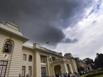 Black clouds hover over the Bihar assembly in Patna. (Santosh Kumar/ HT Photo)(HT_PRINT) Black clouds hover over the Bihar assembly in Patna. (Santosh Kumar/ HT Photo)(HT_PRINT)