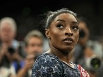 US' Simone Biles during the artistic gymnastics women's team final during the Paris 2024 Olympic Games.(AFP) US' Simone Biles during the artistic gymnastics women's team final during the Paris 2024 Olympic Games.(AFP)