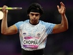Indian javelin thrower Neeraj Chopra in action Indian javelin thrower Neeraj Chopra in action
