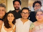 Aamir Khan, Reena Dutta and Junaid Khan with Siddharth P Malhotra, Shalini Pandey and Jaideep Ahlawat. Aamir Khan, Reena Dutta and Junaid Khan with Siddharth P Malhotra, Shalini Pandey and Jaideep Ahlawat.