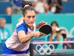 Manika Batra during the women's singles round of 16 table tennis match against Japan's Miu Hirano(PTI) Manika Batra during the women's singles round of 16 table tennis match against Japan's Miu Hirano(PTI)