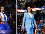 Kamala Harris blasted after Megan Thee Stallion sings X-rated lyrics at Atlanta rally (Photographer: Christian Monterrosa/Bloomberg, AP Photo/John Bazemore) Kamala Harris blasted after Megan Thee Stallion sings X-rated lyrics at Atlanta rally (Photographer: Christian Monterrosa/Bloomberg, AP Photo/John Bazemore)