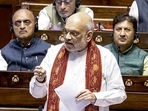 Union Home Minister Amit Shah speaks in the Rajya Sabha during the Monsoon Session of Parliament, in New Delhi on Wednesday. Union Home Minister Amit Shah speaks in the Rajya Sabha during the Monsoon Session of Parliament, in New Delhi on Wednesday.