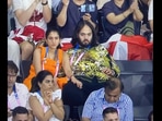 Anant Ambani, Radhika Merchant, Mukesh Ambani, Isha Ambani and Anand Piramal at Paris Olympics 2024. Anant Ambani, Radhika Merchant, Mukesh Ambani, Isha Ambani and Anand Piramal at Paris Olympics 2024.
