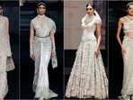 Tarun Tahiliani’s groundbreaking ‘otherworldly’ collection shines on Day 7 of India Couture Week.(Instagram) Tarun Tahiliani’s groundbreaking ‘otherworldly’ collection shines on Day 7 of India Couture Week.(Instagram)