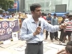 Additional commissioner of the Municipal Corporation of Delhi Tariq Thomas in Old Rajinder Nagar on Wednesday. Additional commissioner of the Municipal Corporation of Delhi Tariq Thomas in Old Rajinder Nagar on Wednesday.