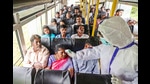 Coimbatore: Tamil Nadu Health workers check the temperature of passengers as a bus from Kerala enters the state amid the spread of Nipah virus, in Coimbatore district, Tuesday, July 23, 2024. (PTI07_23_2024_000158B) (PTI) Coimbatore: Tamil Nadu Health workers check the temperature of passengers as a bus from Kerala enters the state amid the spread of Nipah virus, in Coimbatore district, Tuesday, July 23, 2024. (PTI07_23_2024_000158B) (PTI)