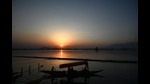 Tourists enjoying shikara ride in Dal Lake in Srinagar on Wednesday. (Waseem Andrabi /HT)
