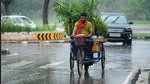 With the monsoon system gaining strength, 11.5 mm rain was recorded at the IMD observatory in Sector 39 on Wednesday, while the one at the airport recorded 13 mm rain. (RAVI KUMAR/HT)