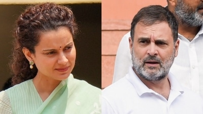 Kangana Ranaut shared old videos of Rahul Gandhi invoking caste. Kangana Ranaut shared old videos of Rahul Gandhi invoking caste.