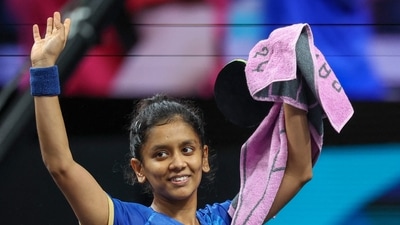 Birthday girl Sreeja Akula beat Singapore's Jian Zeng 4-2 and thus became just the second Indian after Manika Batra a day earlier to reach the round of 16 of singles table tennis at the Olympics. She couldn't go any further though, as she lost 4-0 to world no.1 Sun Yingsha of China later in the day.&nbsp; (REUTERS)