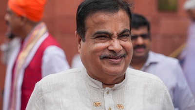 Union Minister Nitin Gadkari at Parliament House complex at Parliament House complex during the Monsoon session, in New Delhi. (PTI) Union Minister Nitin Gadkari at Parliament House complex at Parliament House complex during the Monsoon session, in New Delhi. (PTI)