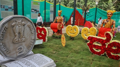 The flower show, hosted at the glass house in Lalbagh Botanical Garden, Bengaluru. (PTI) The flower show, hosted at the glass house in Lalbagh Botanical Garden, Bengaluru. (PTI)