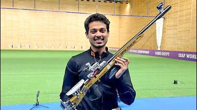 Shooter Swapnil Kusale. (Doordarshan Sports- X) Shooter Swapnil Kusale. (Doordarshan Sports- X)