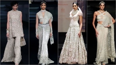 Tarun Tahiliani’s groundbreaking ‘otherworldly’ collection shines on Day 7 of India Couture Week. (Instagram) Tarun Tahiliani’s groundbreaking ‘otherworldly’ collection shines on Day 7 of India Couture Week. (Instagram)