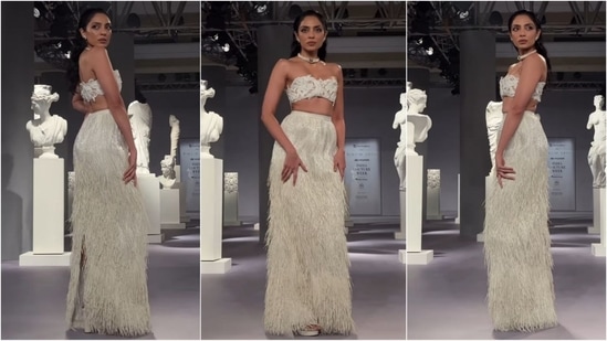 Sobhita Dhulipala dazzles as showstopper in ethereal ivory ensemble for Rimzim Dadu at India Couture Week 2024: Watch