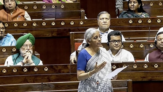Finance minister Nirmala Sitharaman, speaking on the Agnipath scheme, asked MPs to not politicise matters of national security. (PTI)