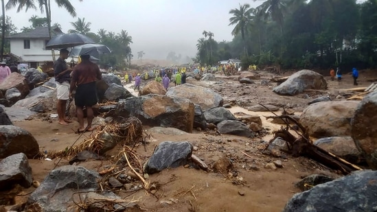 Landslides in Wayanad may be a result of climate change and environmental neglect, say scientists (Photo by R. J. Mathew / AFP)(AFP)