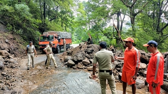 NDRF personnel deployed at landslides hit Wayanad district of Kerala, on Wednesday. Death toll rises to 158. 