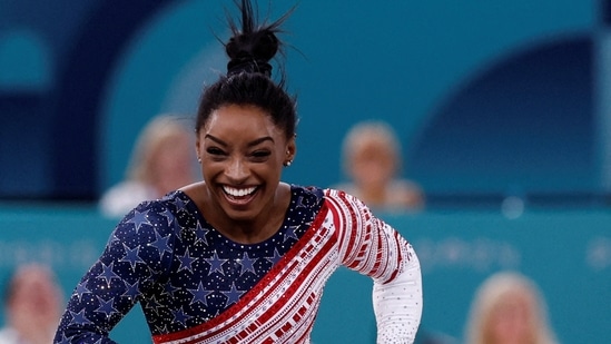 Simone Biles slammed her haters for criticising her hairstyle at the Paris Olympics 2024(REUTERS)