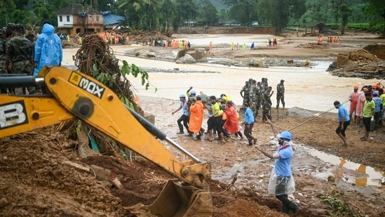 Rescue operations underway in Wayanad district of Kerala. (AFP)